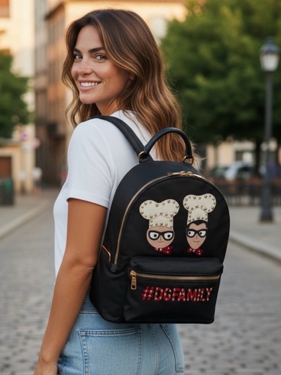 Dolce & Gabbana Handbags - NWT $1673 Leather -Nylon Dolce & Gabbana Vulcano Women’s  Backpack